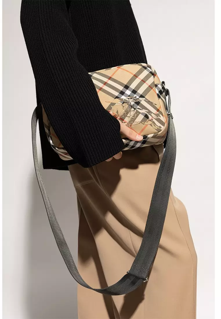 Check Crossbody Bag in Sand