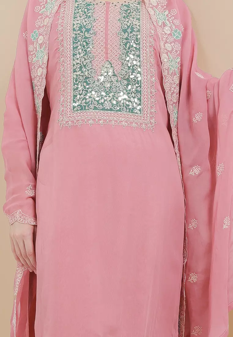 Chanira Festive Hajra Tunic Set - Pink