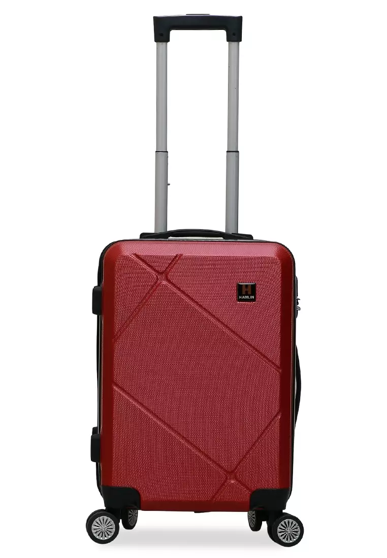 Carlton Tas Koper Unisex Size 20 Inch Suitcase 3 Digit Combination Lock Large Compartment Material Fiber ABS ORIGINAL - Red