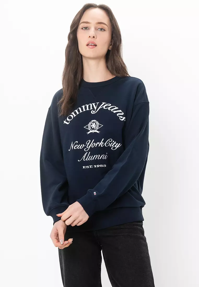 Buy Tommy Hilfiger Relaxed Crest NYC Crew Sweatshirt Tommy Jeans