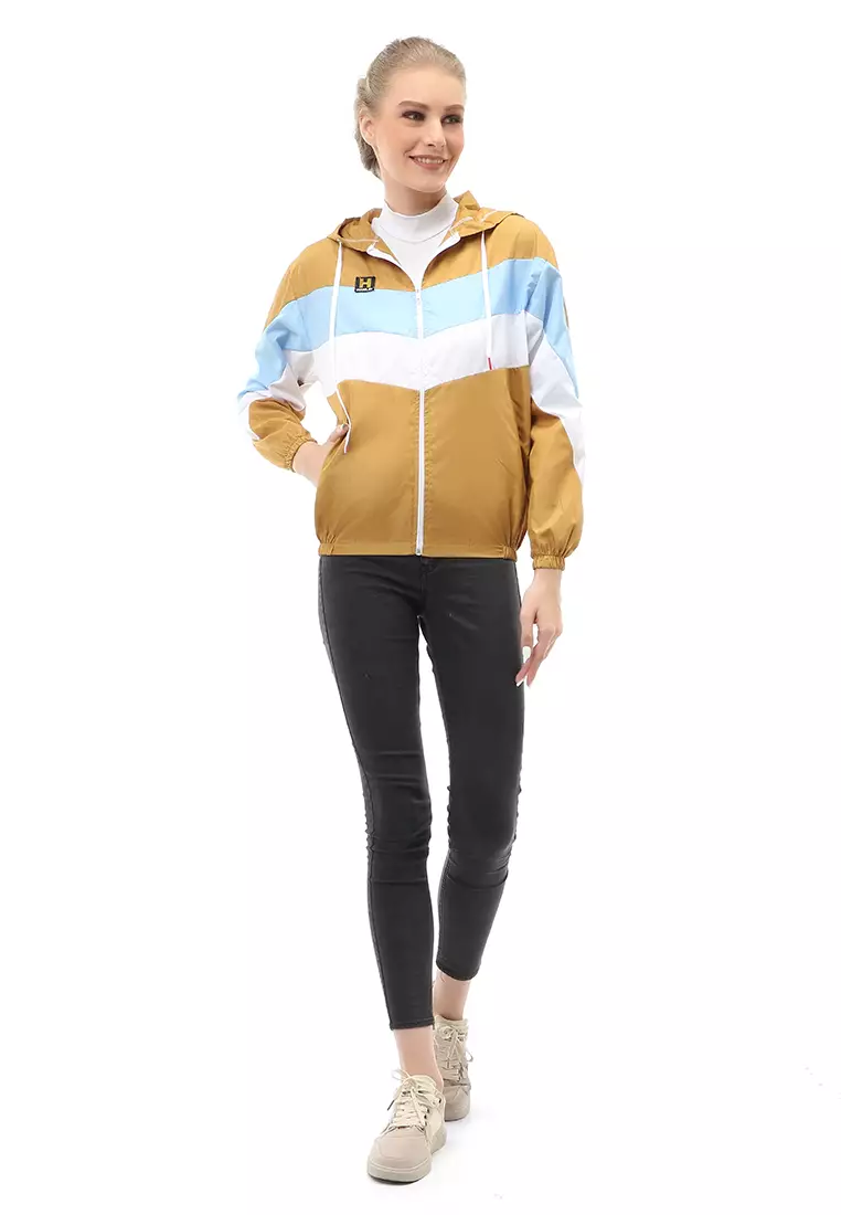 Hardwin Jacket Outer Wanita Jaket Hoodie 3 Warna Material Parasut Despo ORIGINAL - Mustard