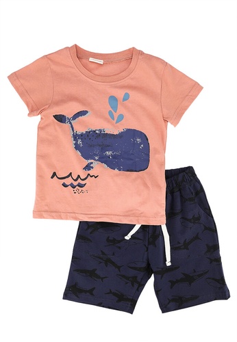 Milliot & Co. beige Gemi Boys Top & Bottom Set 4CE43KA11B4B1FGS_1