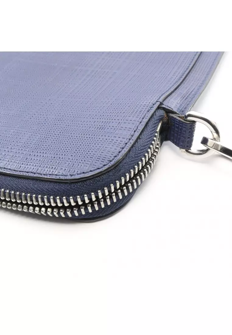 Pre-Loved LOEWE GOYA CROSSBODY BAG Goya Shoulder bag leather dark blue