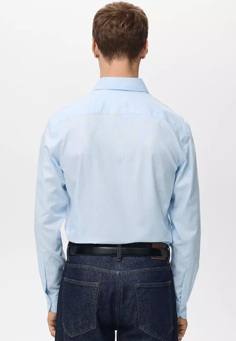 100% Cotton Slim-Fit Striped Shirt