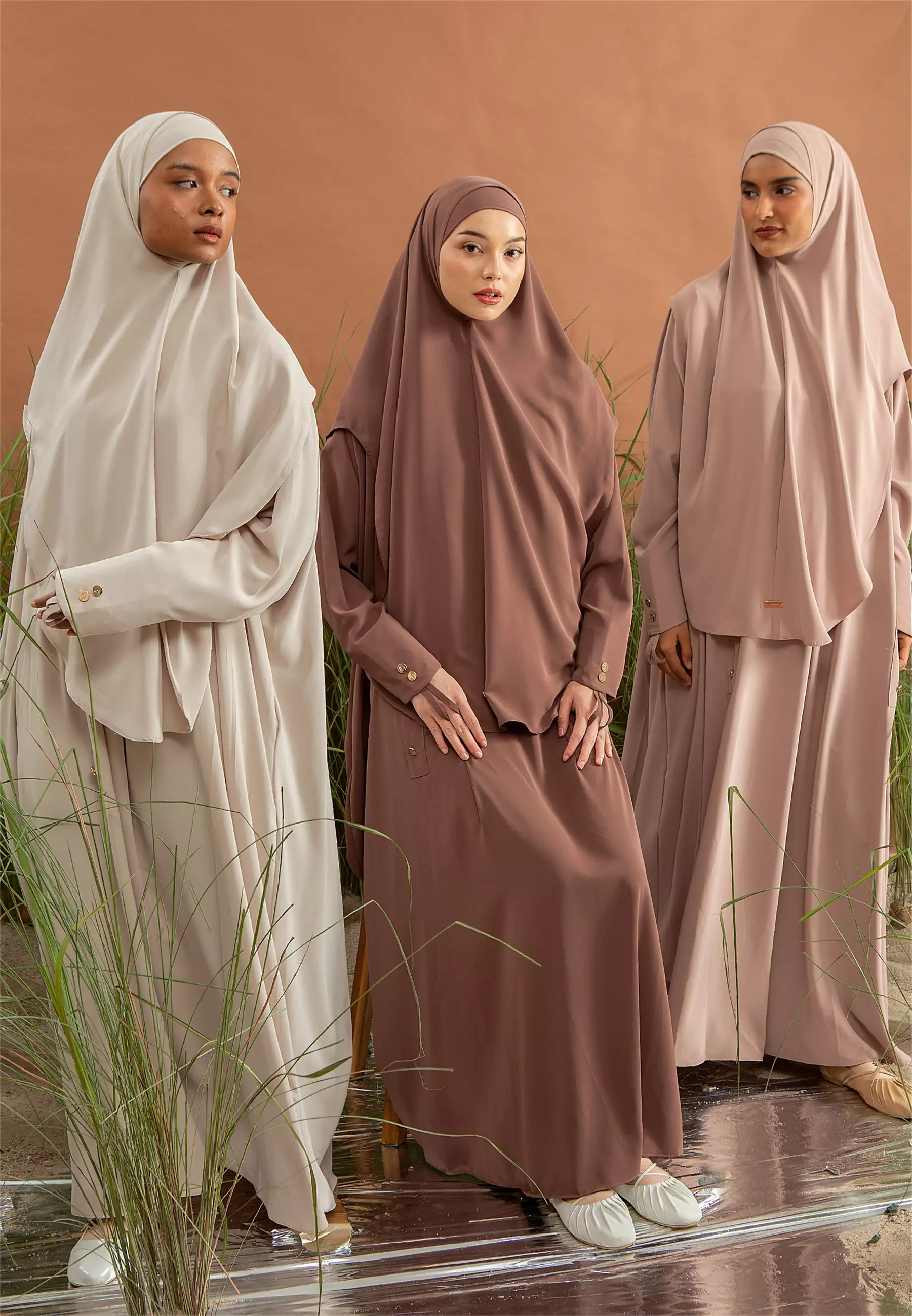 Asma Abaya Set Coffee S-M