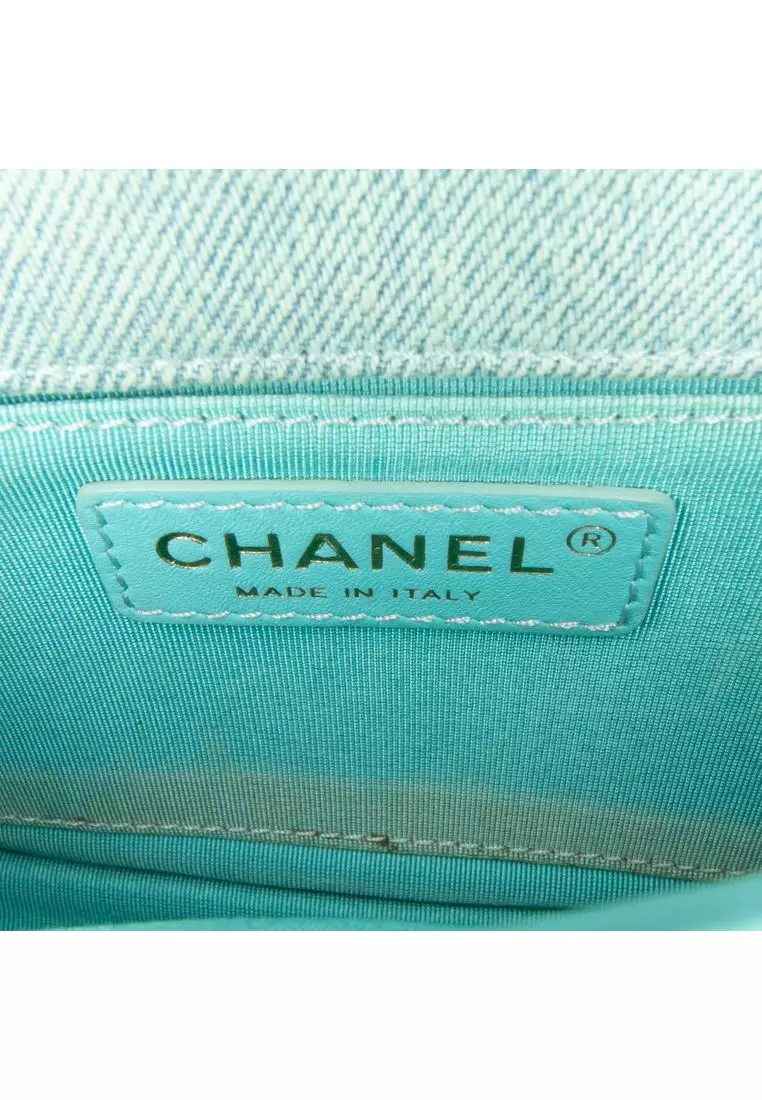 Pre-Loved Chanel Mini Cc Quilted Denim Messenger Flap
