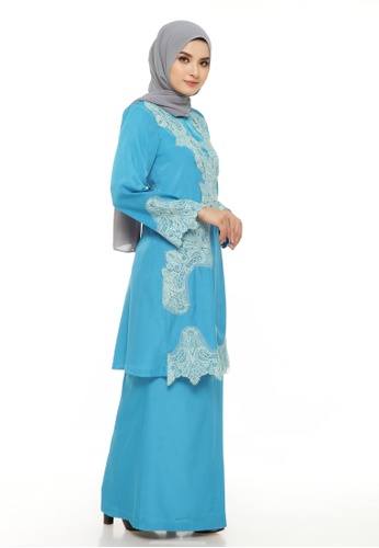 Buy Camila Viscose Lace Kurung from Emanuel Femme in Blue only 129