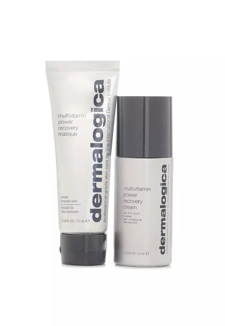DERMALOGICA - Stressed Skin Recovery System Set :MultiVitamin Power Recovery Cream 50ml +MultiVitamin Power Recovery Masque 75ml 2pcs