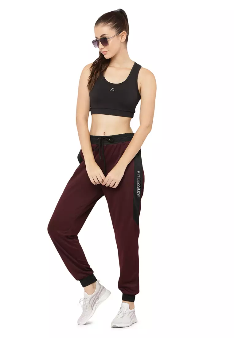 Latihan/Latihan Reguler Wanita  Celana Jogger Maroon