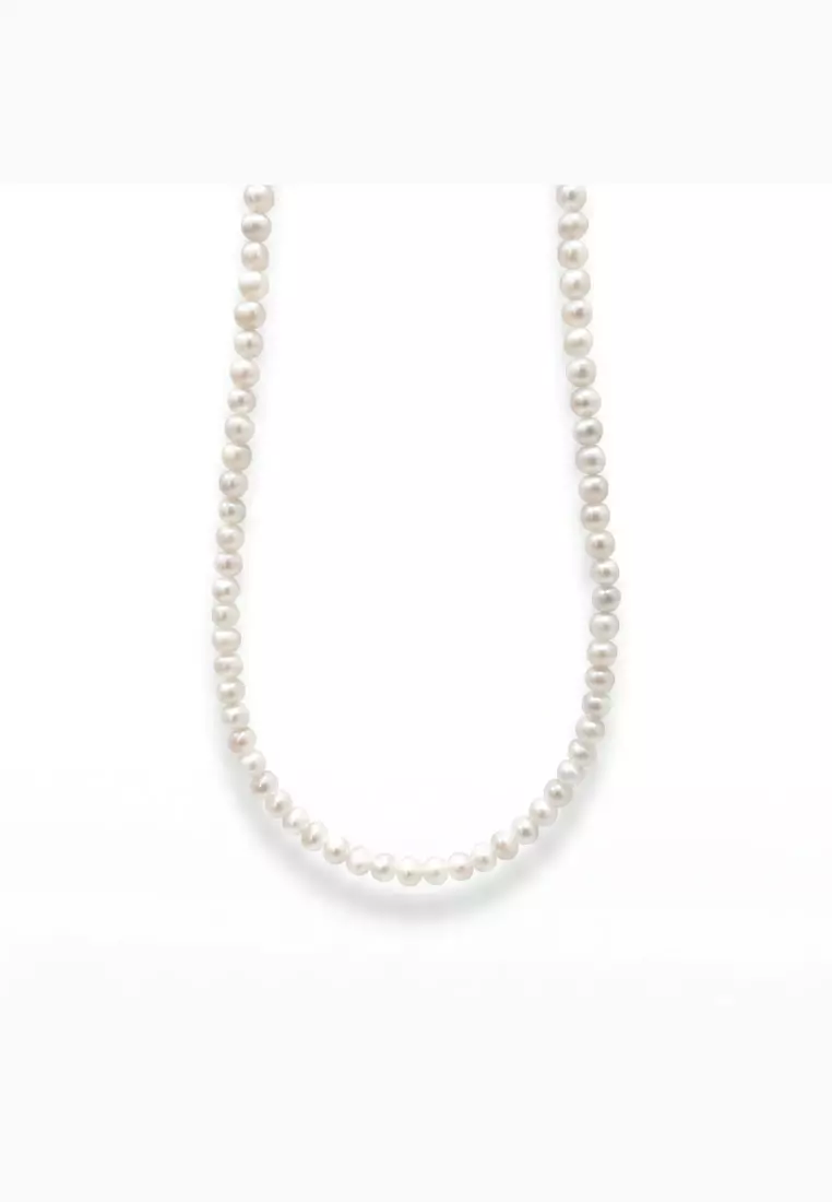 Vesper Link Pearl Necklace