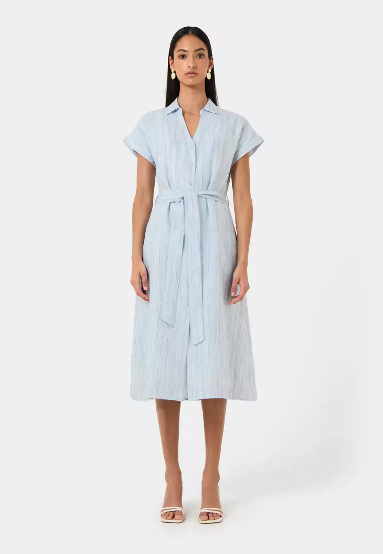 Paris Linen Midi Dress