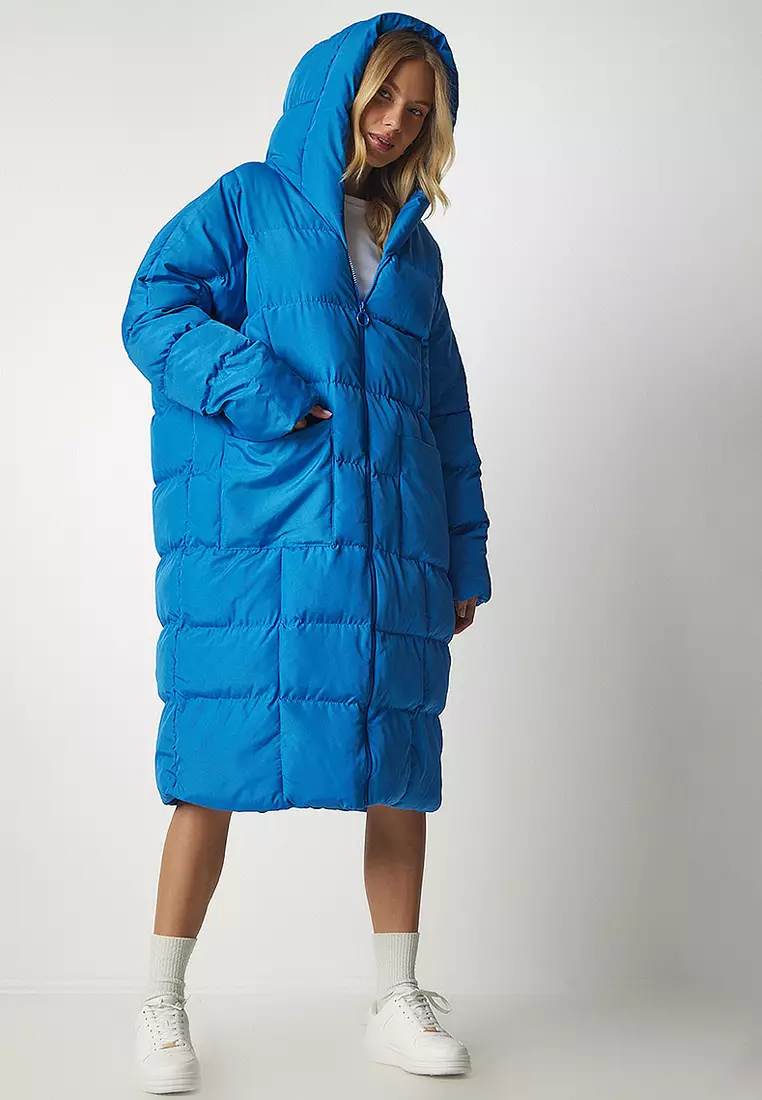 Oversized Puffer Coat With Hoodie