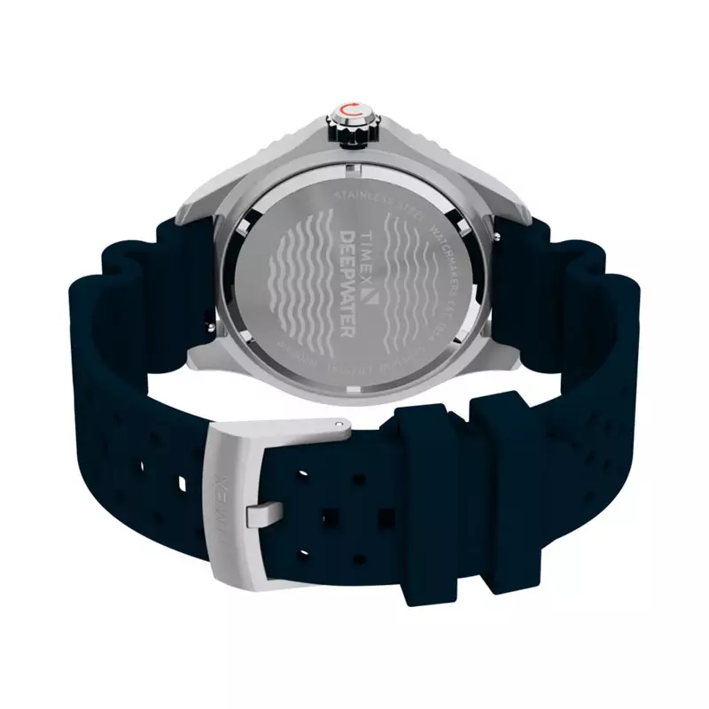 Jam Tangan Pria Timex Deepwater Meridian TW2W81500 Blue Dial Blue Rubber Strap