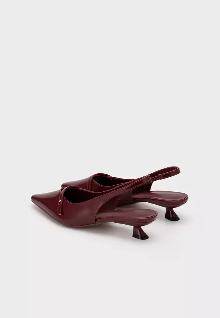 POINTED TOE SLINGBACK SPRAY HEEL