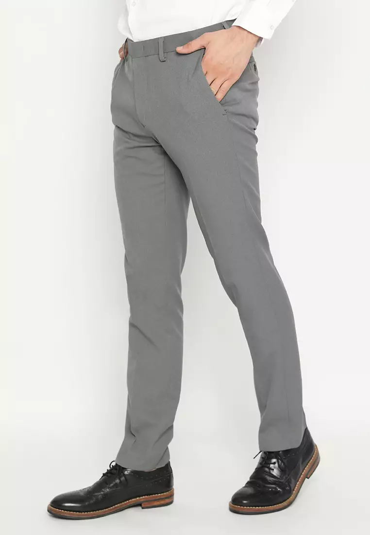 Jobb Bellwool-B Celana Panjang Pria Modern Slim Fit Light Grey 2022
