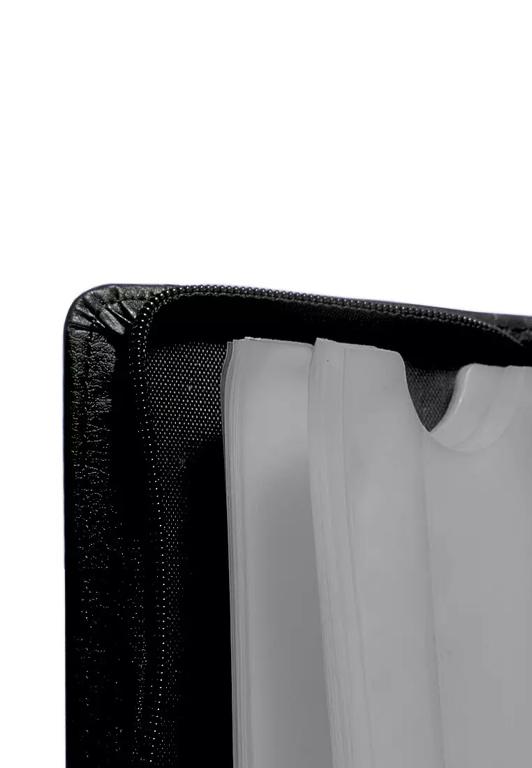 Zackly Lock Wallet Dompet Kartu Kulit 18 Slot Compact Design Material Kulit Leather ORIGINAL - Black