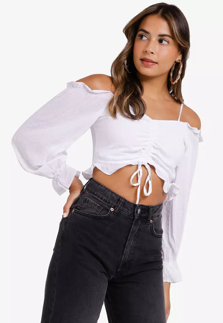 Cold shoulder best sale tops h&m