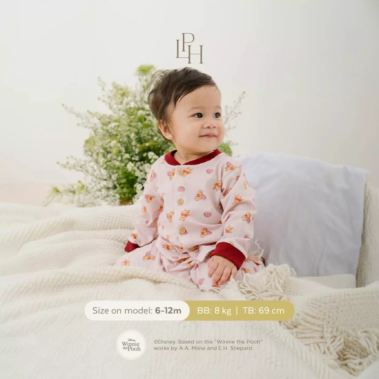 Little Palmerhaus - Disney Pooh Sweet Things Baby Pajamas (Piyama Bayi Lengan Panjang) Honey Pooh
