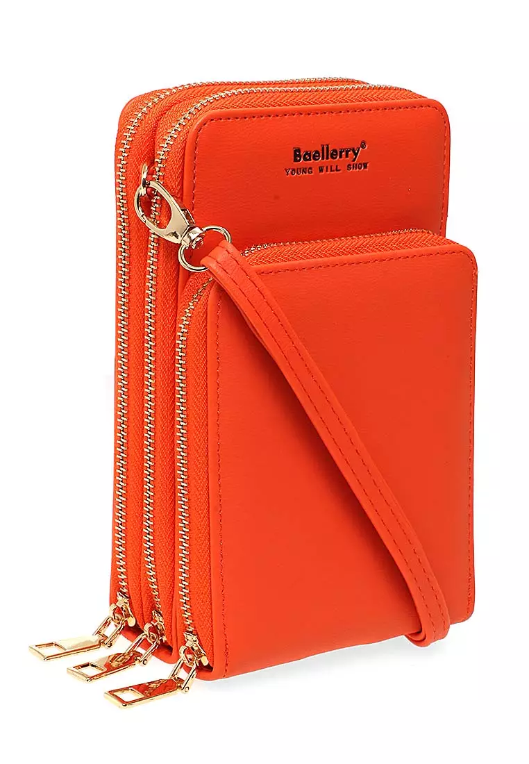 Sling Bag Tas Selempang Wanita Dompet Multifungsi 3 Zipper Material Leather Kulit ORIGINAL