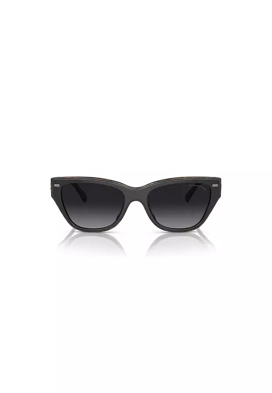 Women's Cat Eye Frame Black Acetate Sunglasses - HC8370U