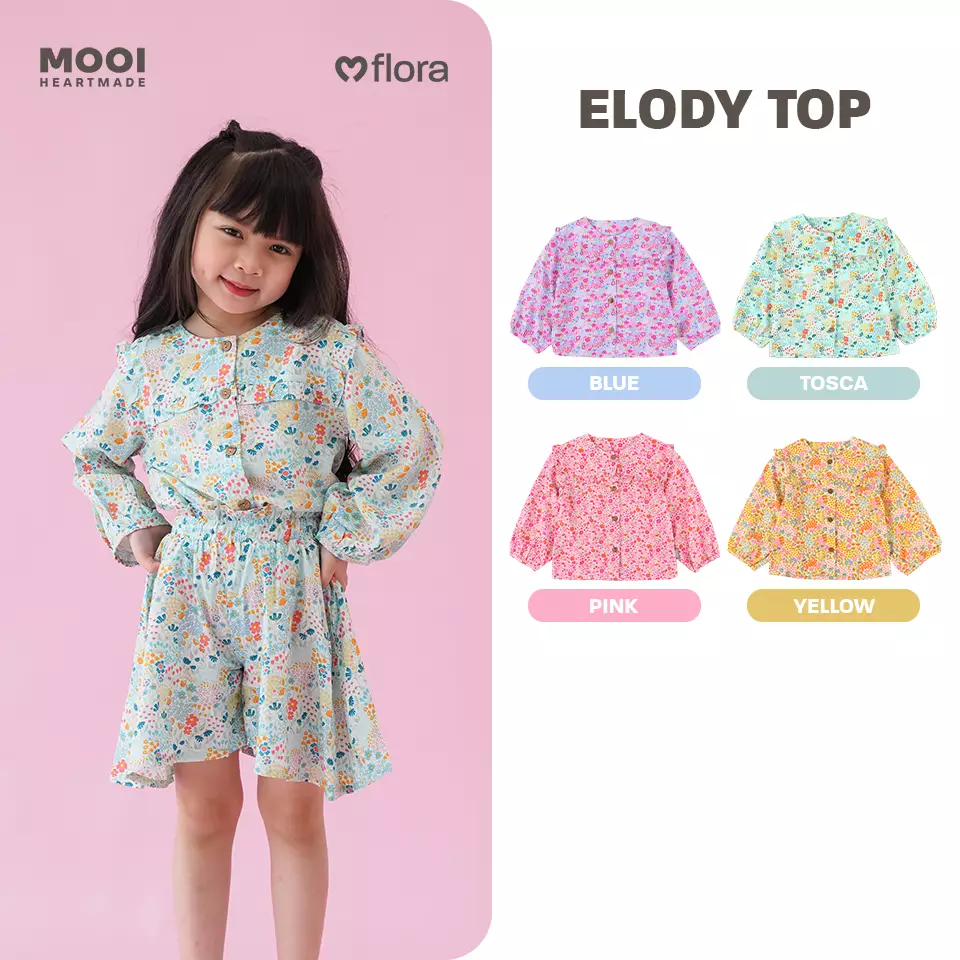 Mooi Atasan Anak Perempuan Elody Top - Tosca