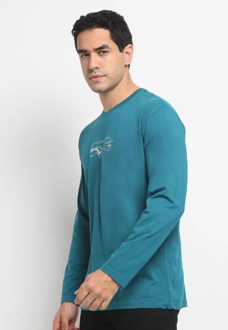 XTRAORDINARY (XO) T-Shirt Cotton Combed Lengan Panjang Pria 2073290053