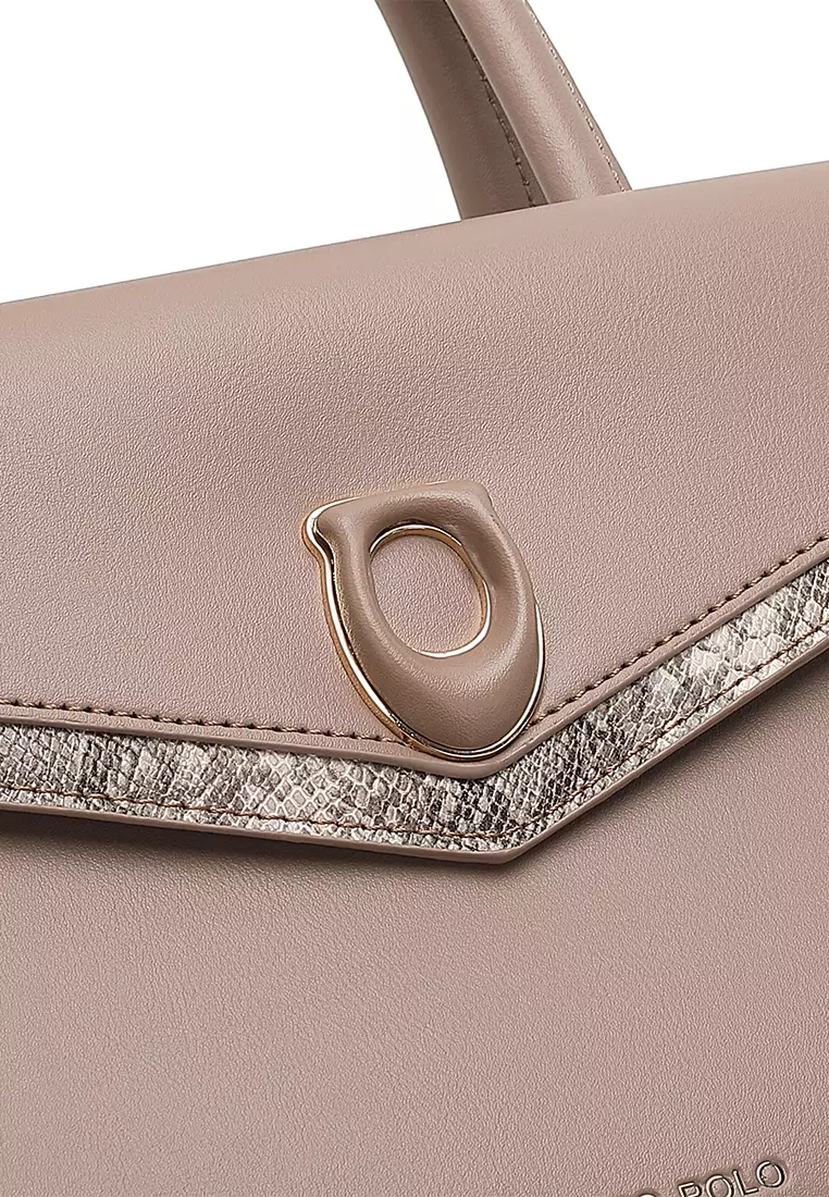 Women's Top Handle Bag / Sling Bag / Crossbody Bag / Shoulder Bag (Tas Tangan / Tas Selempang / Tas Bahu) - Merah / Cokelat