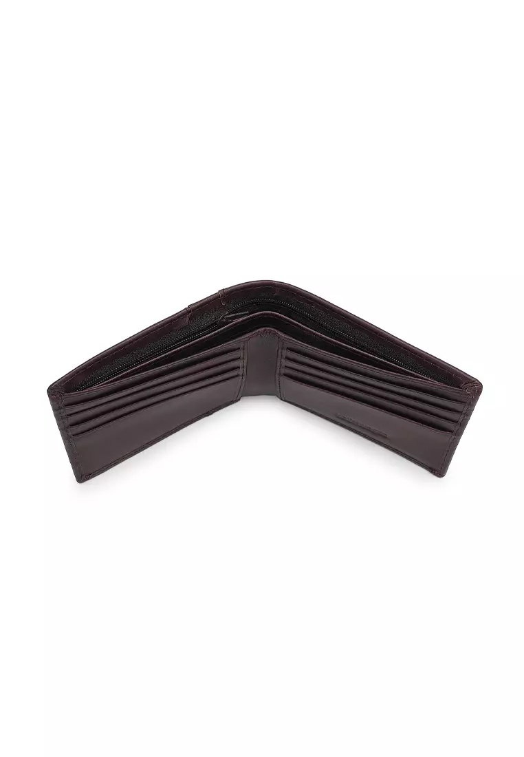 Men's Genuine Leather RFID Short Wallet - Brown