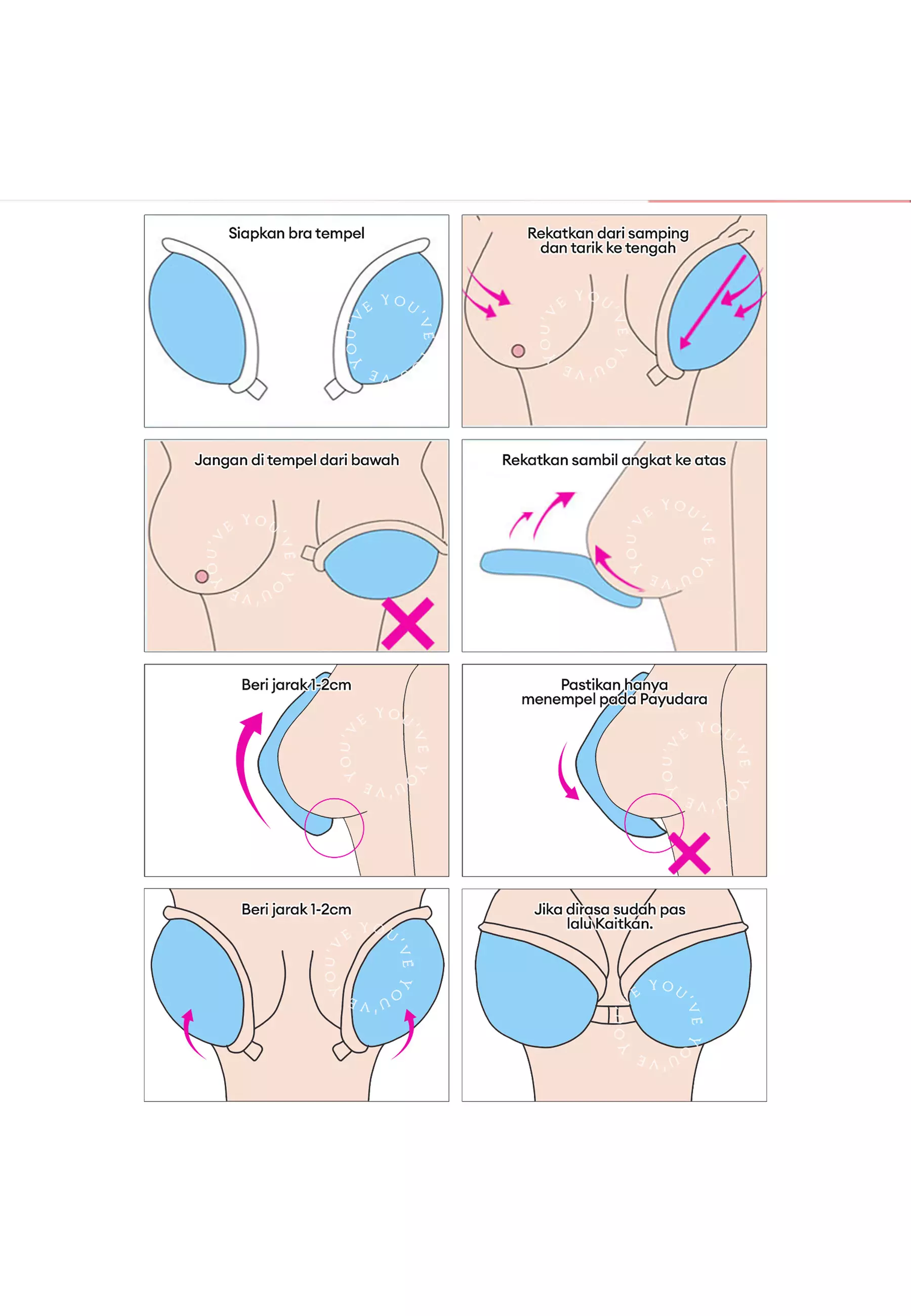 Invisible Push Up Bra Tempel