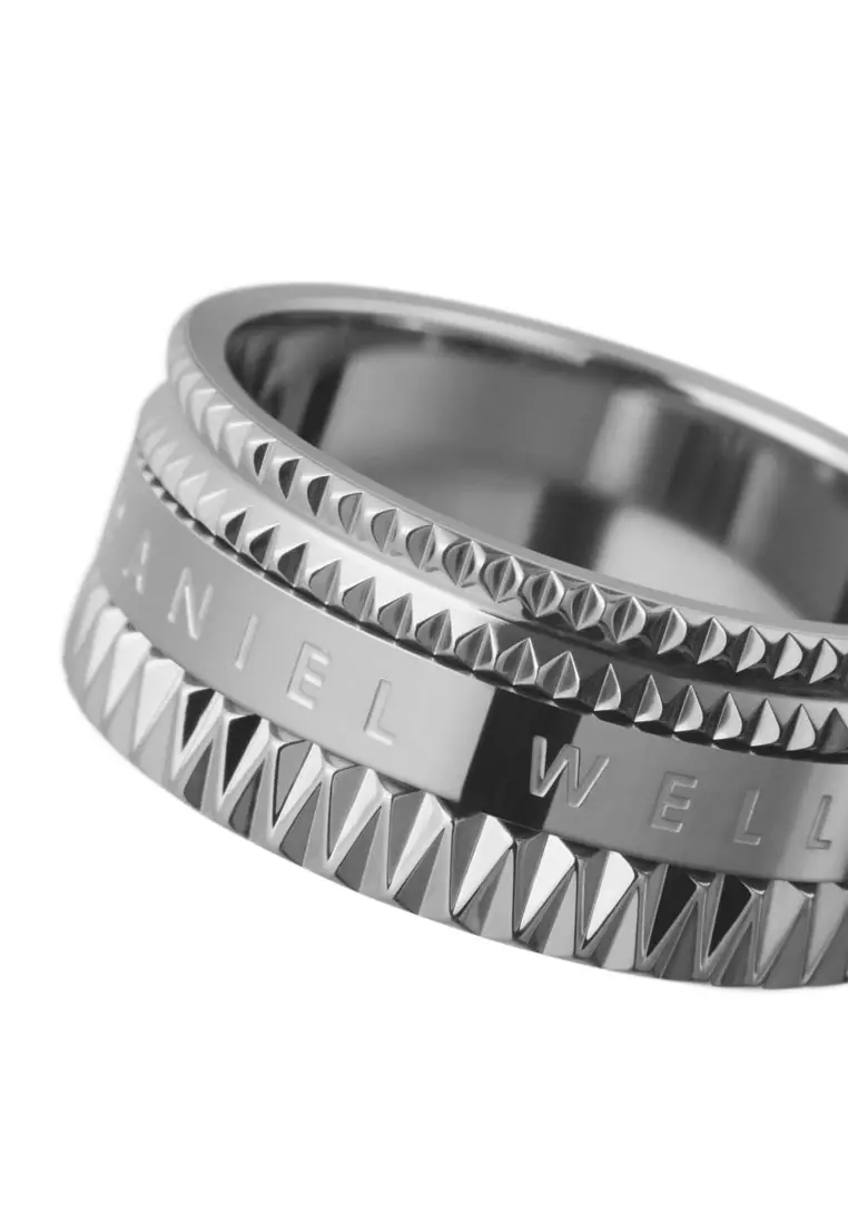 Elevation Ring Sliver - Unisex Ring - Couple Rings - Stainless steel Enamel Ring for Women and Men - DW Official