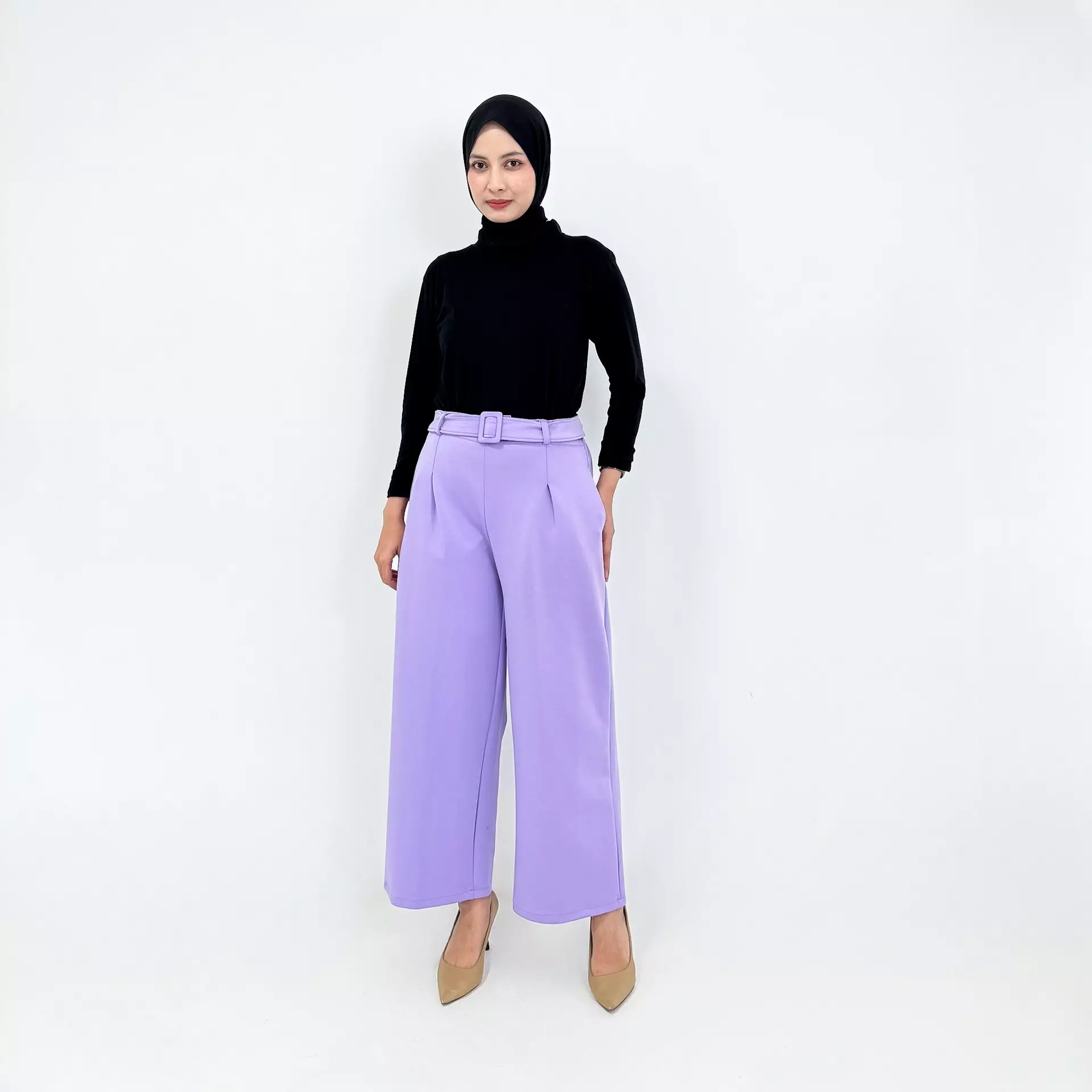 Violet Basic Pants - LILAC