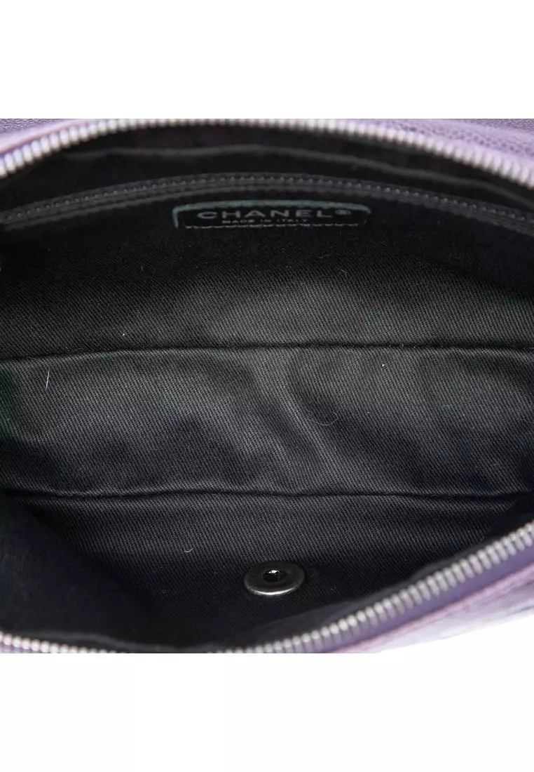 Pre-Loved Chanel Medium Quilted Iridescent Caviar Easy Flap