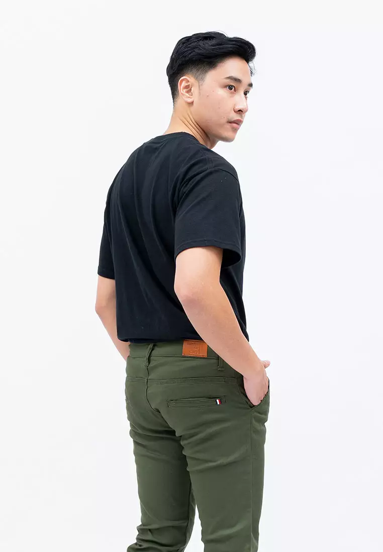 Celana Panjang Chino Slim Fit Hijau Chino Pants Bahan Stretch