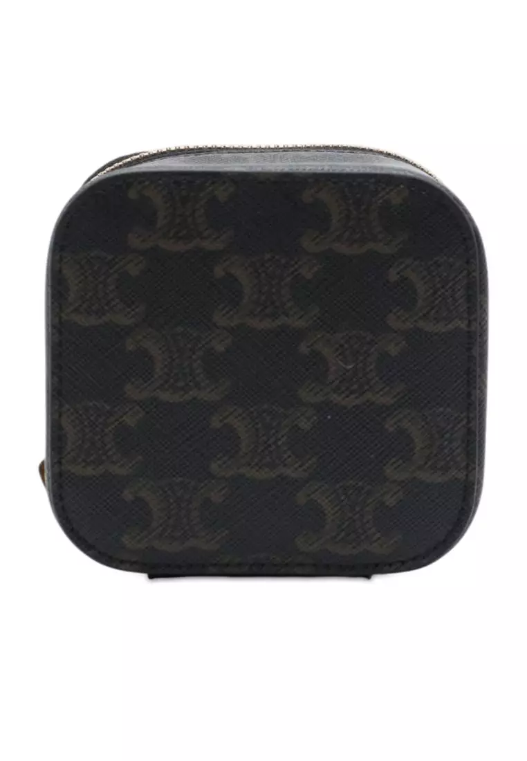 Pre-Loved Celine Mini Triomphe Coated Canvas Vanity Case