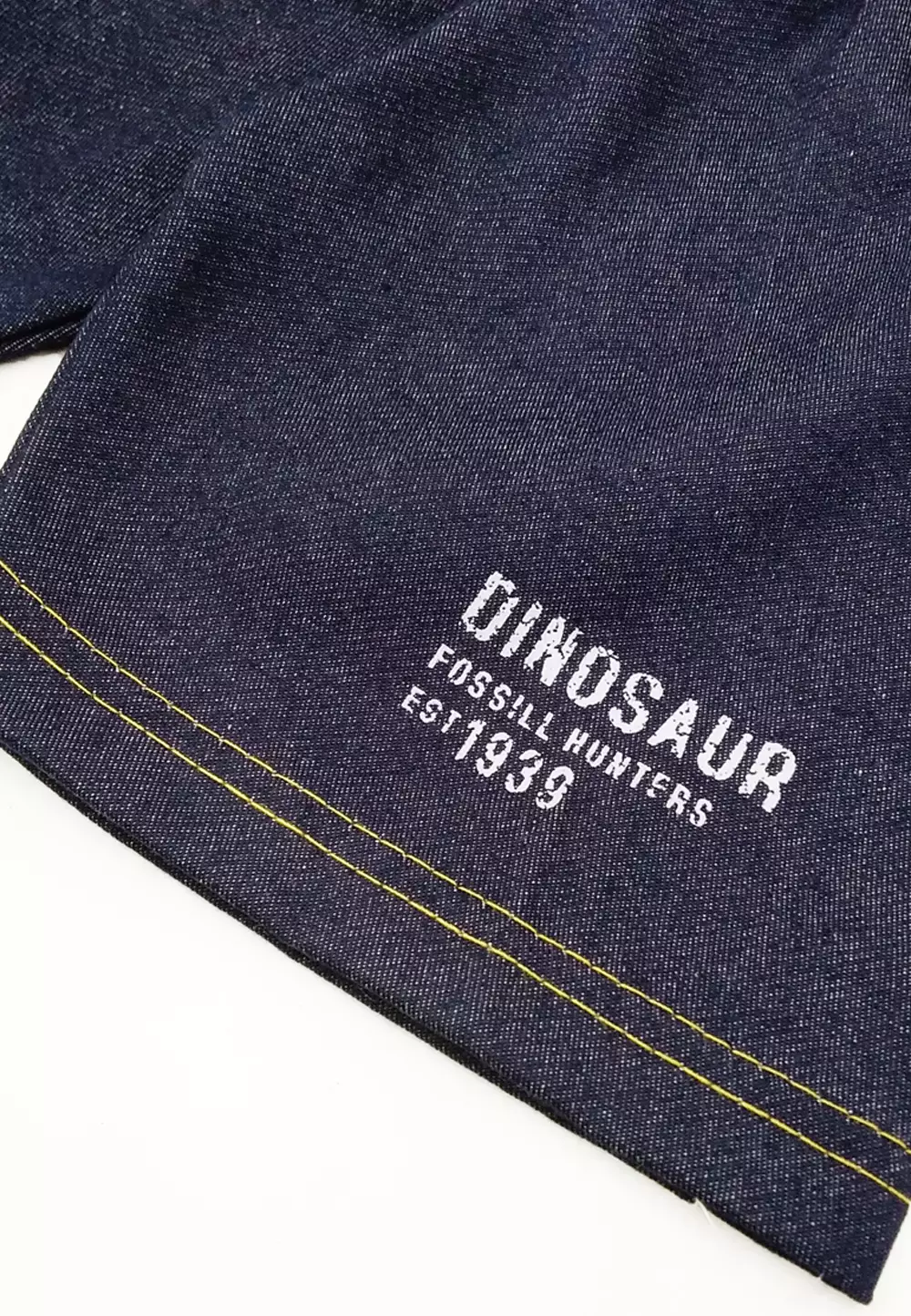Wakakids Setelan Bayi Laki Laki Baju Lengan Pendek Anak Usia 6 Bulan Hingga 12 Bulan Set Celana Jeans Motif Dinosaurus 3238 Kuning