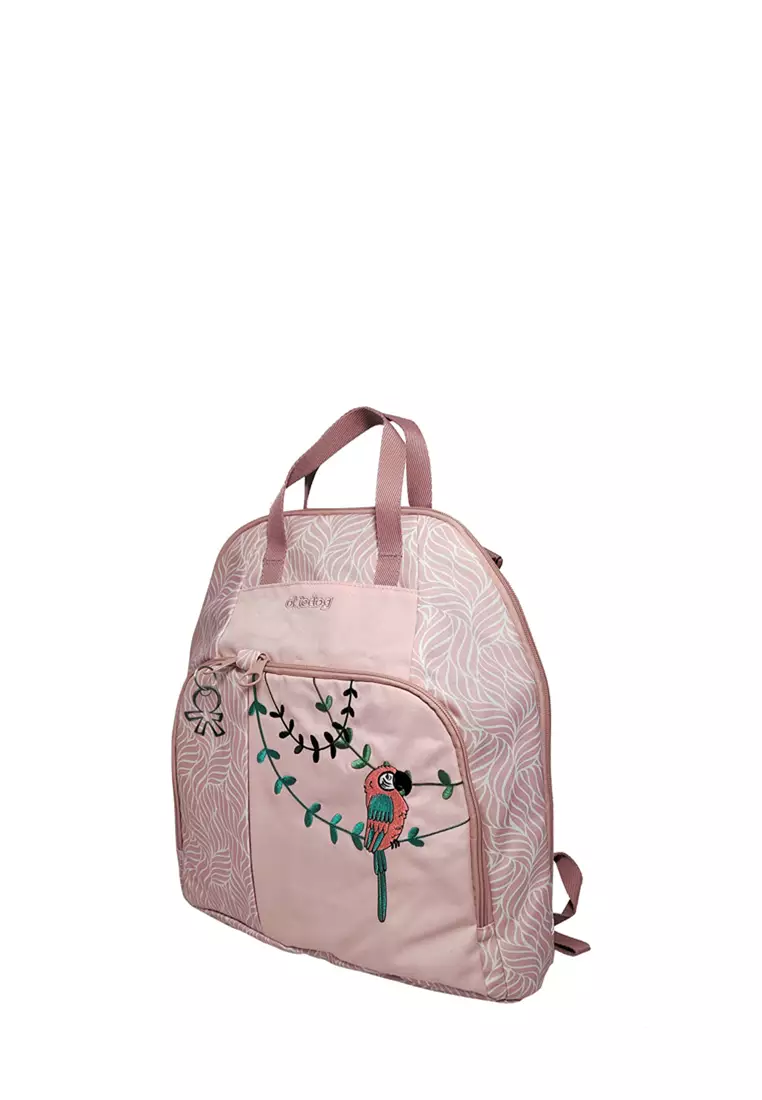 Okiedog Trek Jungle Parrot Pink - Diaper bag tas bayi ransel