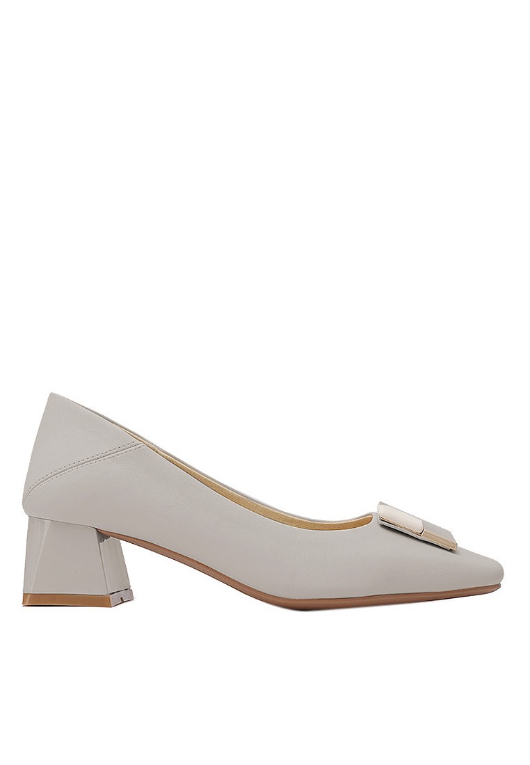 VANSA Square Buckle Mid Heels VSW-H3326