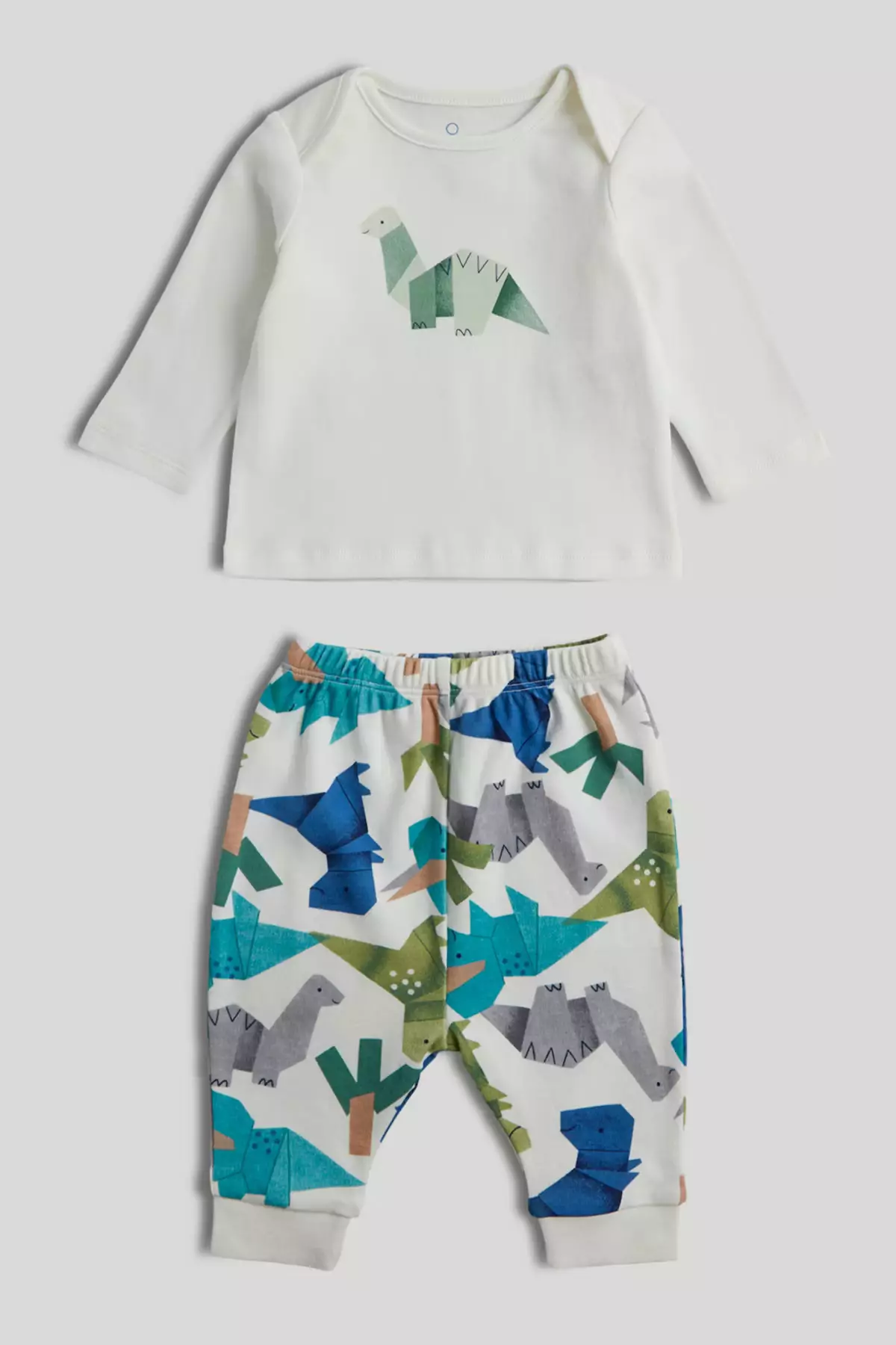 Mothercare Dinosaur 8-Piece Outfit Gift Set - Set Baju Anak Bayi Laki-laki (Biru Hijau Putih)