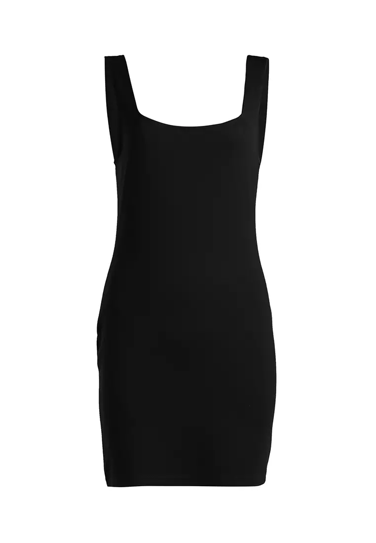 Slim Fit Mini Dress In Black