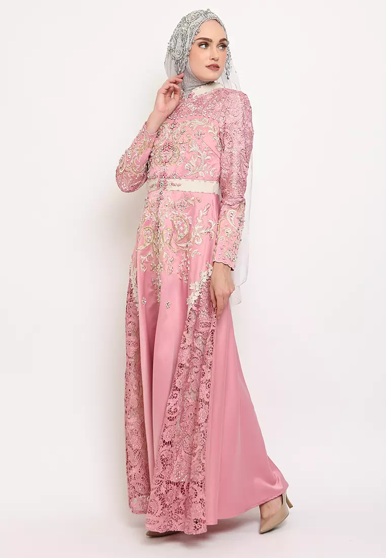 Bibiq Gamis Brokat Satin
