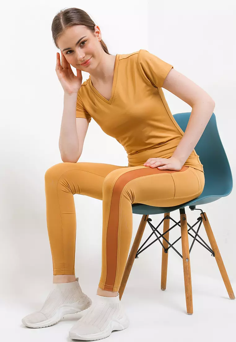Celana Panjang Legging Olahraga Ladies Sport Long Pants Active Sport Olahraga Senam Yoga Pilates Gym Ketat Spandex