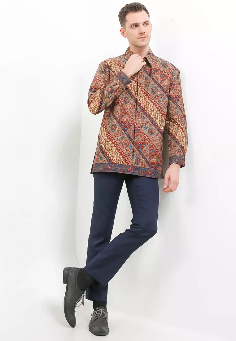 Kemeja Batik Lengan Panjang Motif Pesona 3 Negri