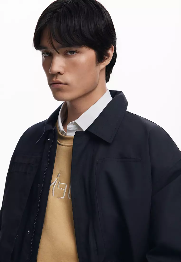 Desigual Man Windbreaker with a hood