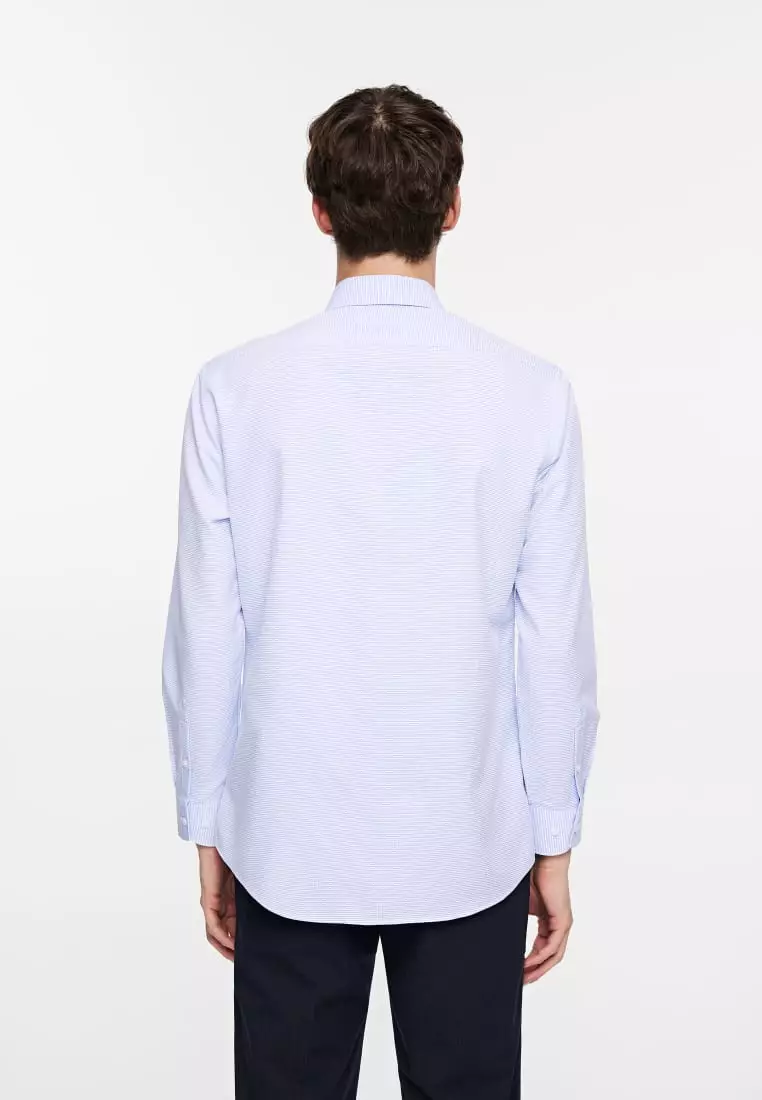 Non-Iron Dry Smart Fit Stripe Shirt