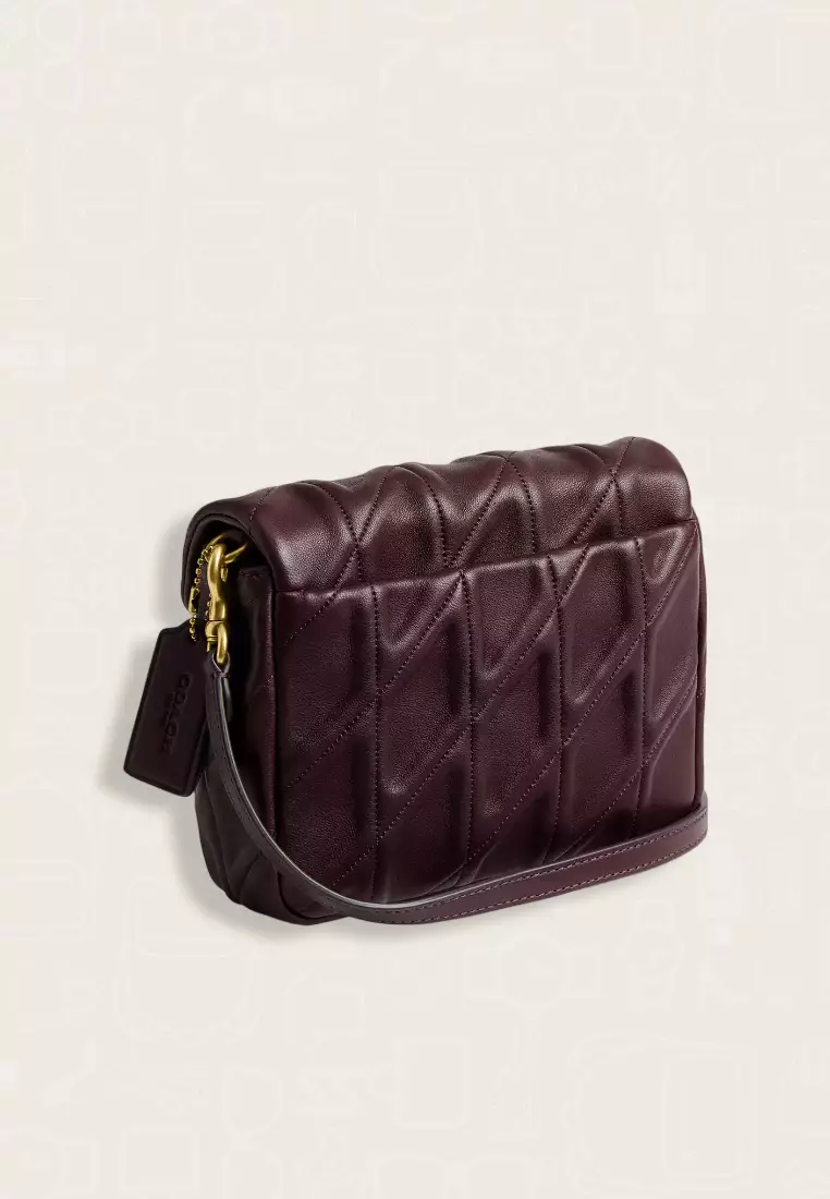 Coach Times Square Tabby Shoulder Bag 17 With Quilting Merlot