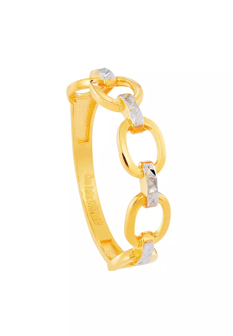 HABIB Oro Italia 916 Yellow and White Gold Ring GR52861023(YW)-BI (22K Gold)
