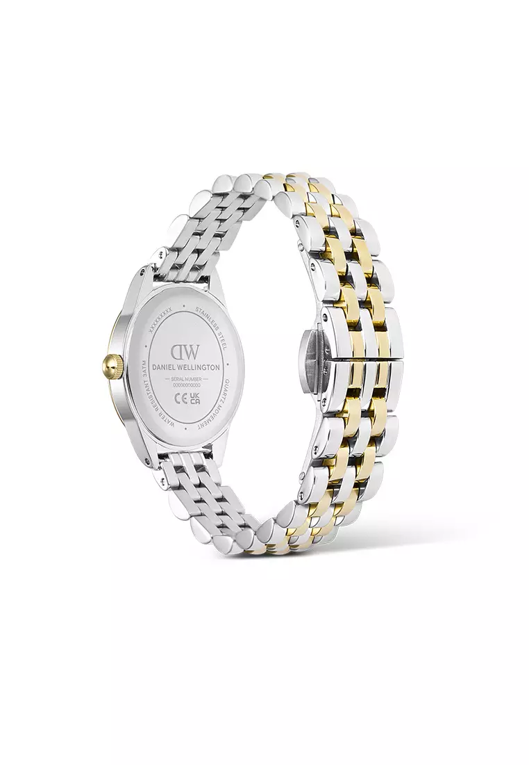 Ophelia Mini Beans Link Two-Tone Emerald Two-Tone - Women Watch Stainless Steel Strap DW Official Authentic Original jam tangan perempuan DW