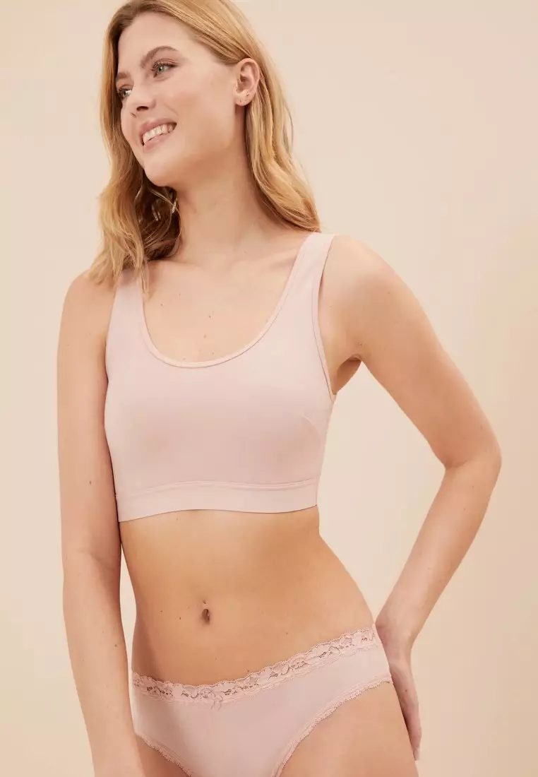 3pk Seamless Non Wired Crop Tops Marks & Spencer Philippines