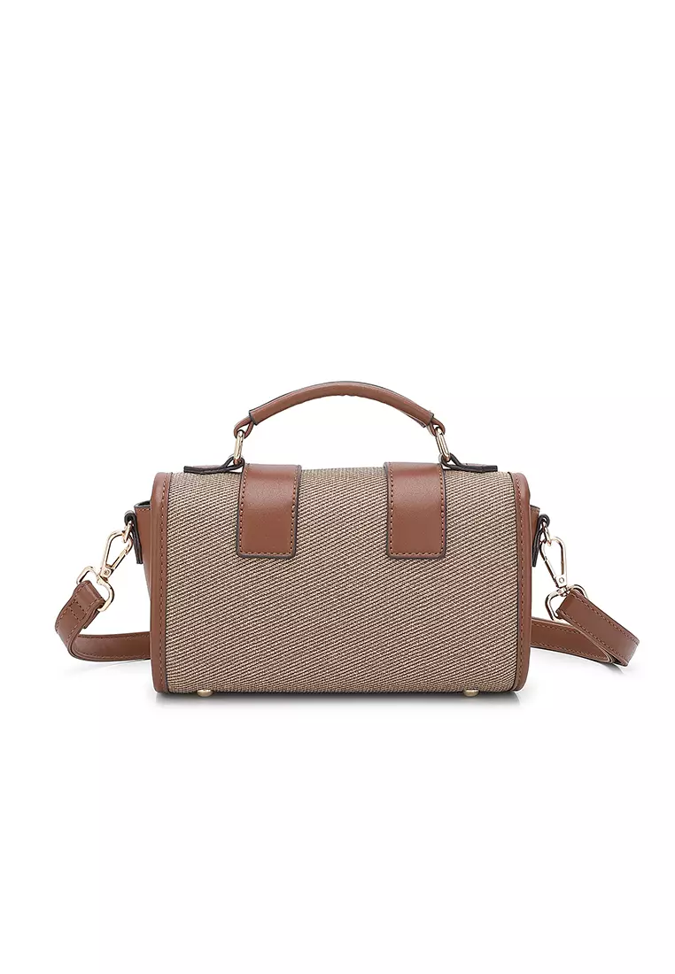 Women's Top Handle Bag / Sling Bag / Crossbody Bag / Shoulder Bag (Tas Tangan Wanita / Tas Selempang Wanita / Tas Bahu Wanita) - Cokelat