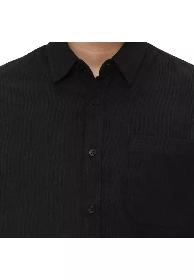 POLICE Kemeja Polos Cordoray Hitam Regular Fit Pria